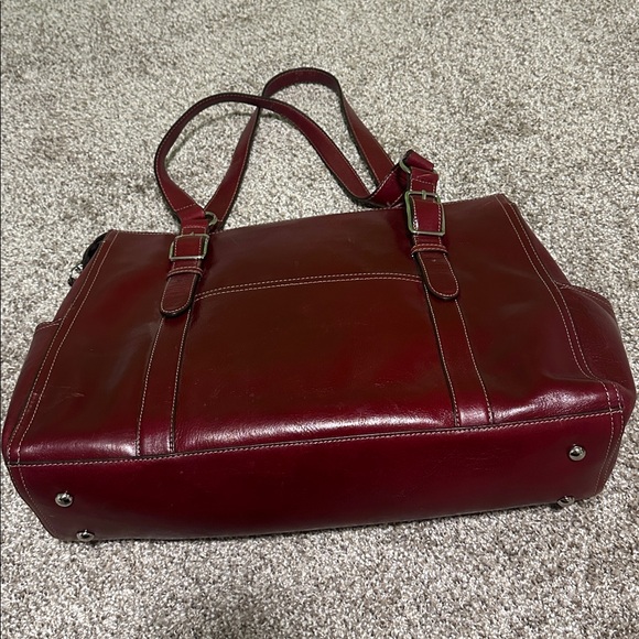 Vintage Fossil Leather Business Tote bag - Picture 6 of 6